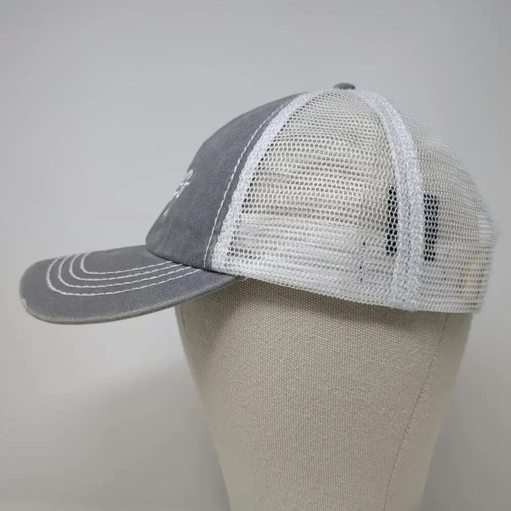 David and Young Trucker Hat Gray One Size Snapback Wolves ASA Mesh Distressed
